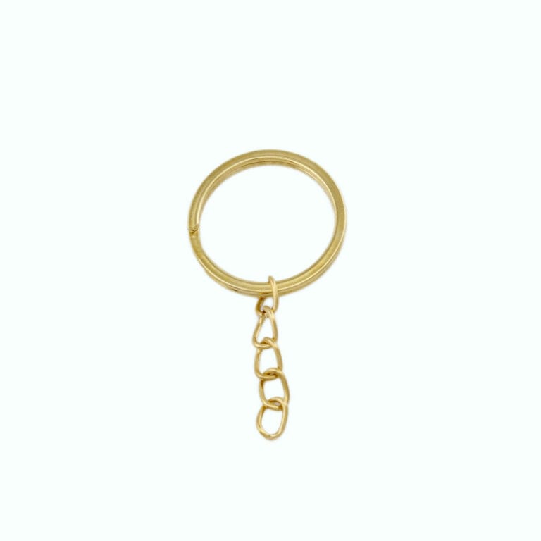 Anahtarlık Halkası Zincirli 5 Cm (50 Adet) Gold
