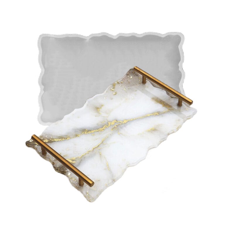 Epoksi Silikon Dalgalı Tepsi Kalıbı YERLİ ÜRETİM Dikdörtgen 39.5x24.1 CM