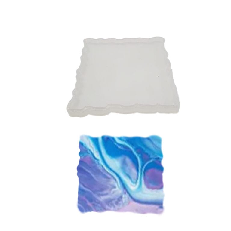 Epoksi Silikon Kalıp Magnet Geode Kare 10 CM