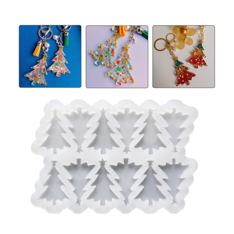Epoksi Silikon Kalıp Çoklu Yılbaşı Çam Ağacı Kalıbı 12 Li