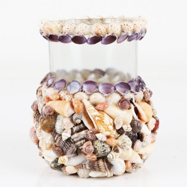 Kabuk Kaplama Cam Vazo