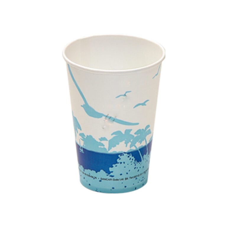 Karton Bardak 12 Oz Hawai Desenli (50 Adet)
