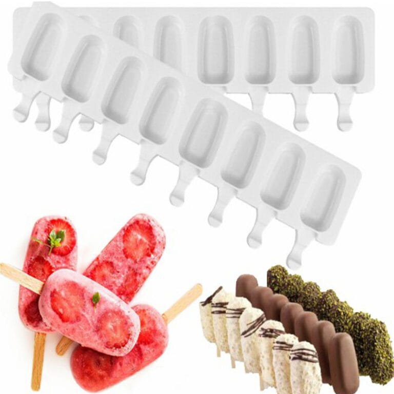 Magnum Şekilli Silikon Dondurma Tatlı Meybuz Kalıbı 8'li