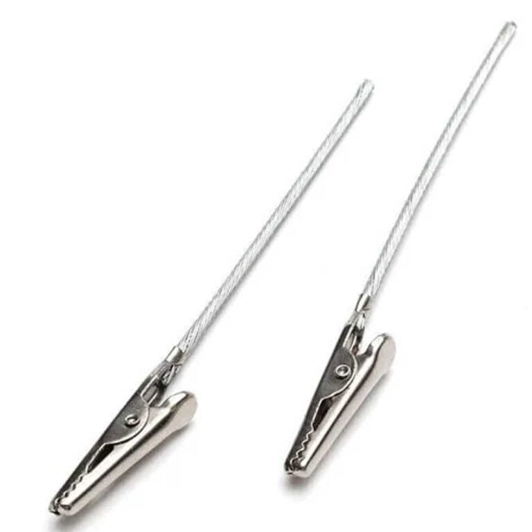 Metal Timsah Ağzı Tutacak Aparatı Epoksi İçin Metal Tutacak 9 CM (5 Adet) Gümüş