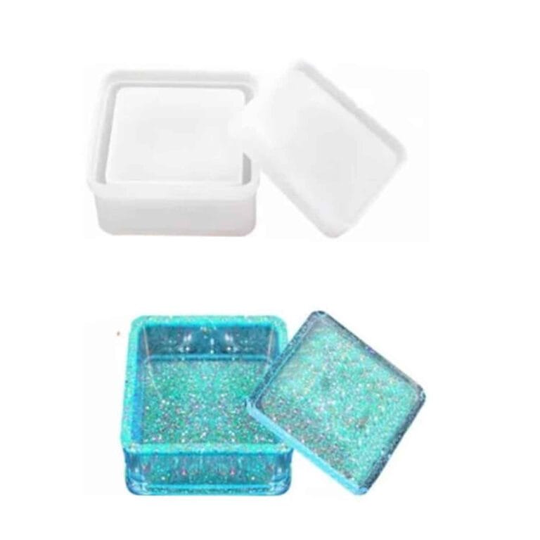 Epoksi Silikon Kalıp Kare Mücevher Saklama Kutusu 8X8 CM