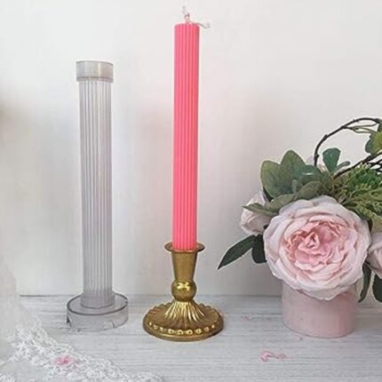 Poli Karbon Mum Kalıbı Dik Çizgili 29 CM