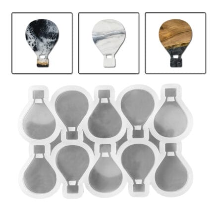 Epoksi Silikon Kalıp Çoklu Kapadokya Balonu Magnet Dolap Süsü Kalıbı 10 Lu 6.8 CM