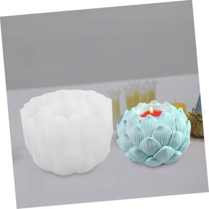 Silikon Çiçek Tomurcuğu Tealight Mumluk Kalıbı