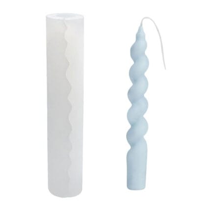 Silikon Şamdanlık Mum Kalıbı İtalyan Burgulu 18.7 CM
