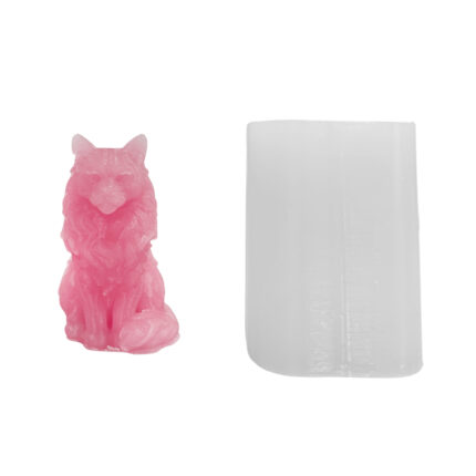 Silikon 3D Kedi Figürü Mum Kalıbı