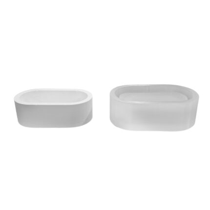 Silikon 3D Oval Taş Tozu Saksı ve Mumluk Kalıbı