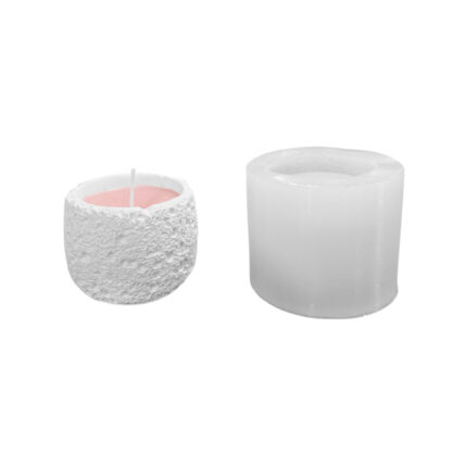 Silikon 3D Taş Dokulu Taş Tozu Mumluk Kalıbı